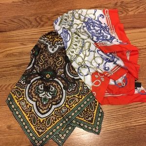 2 Large Square Scarves